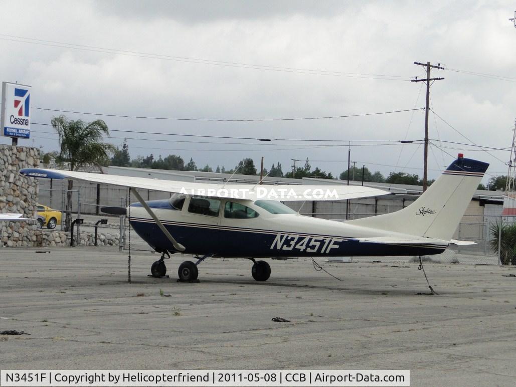 N3451F, 1966 Cessna 182J Skylane C/N 18257451, Parked at Foothill Sales & Service area