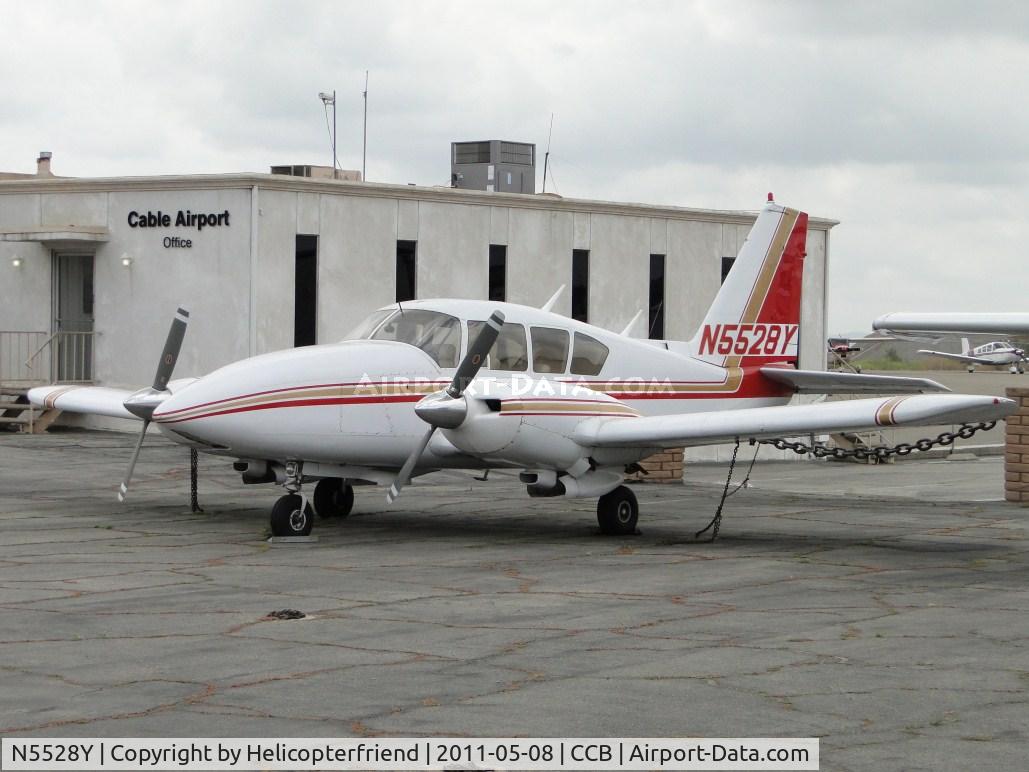 N5528Y, 1964 Piper PA-23-250 C/N 27-2626, Parked in the area of Cable's office