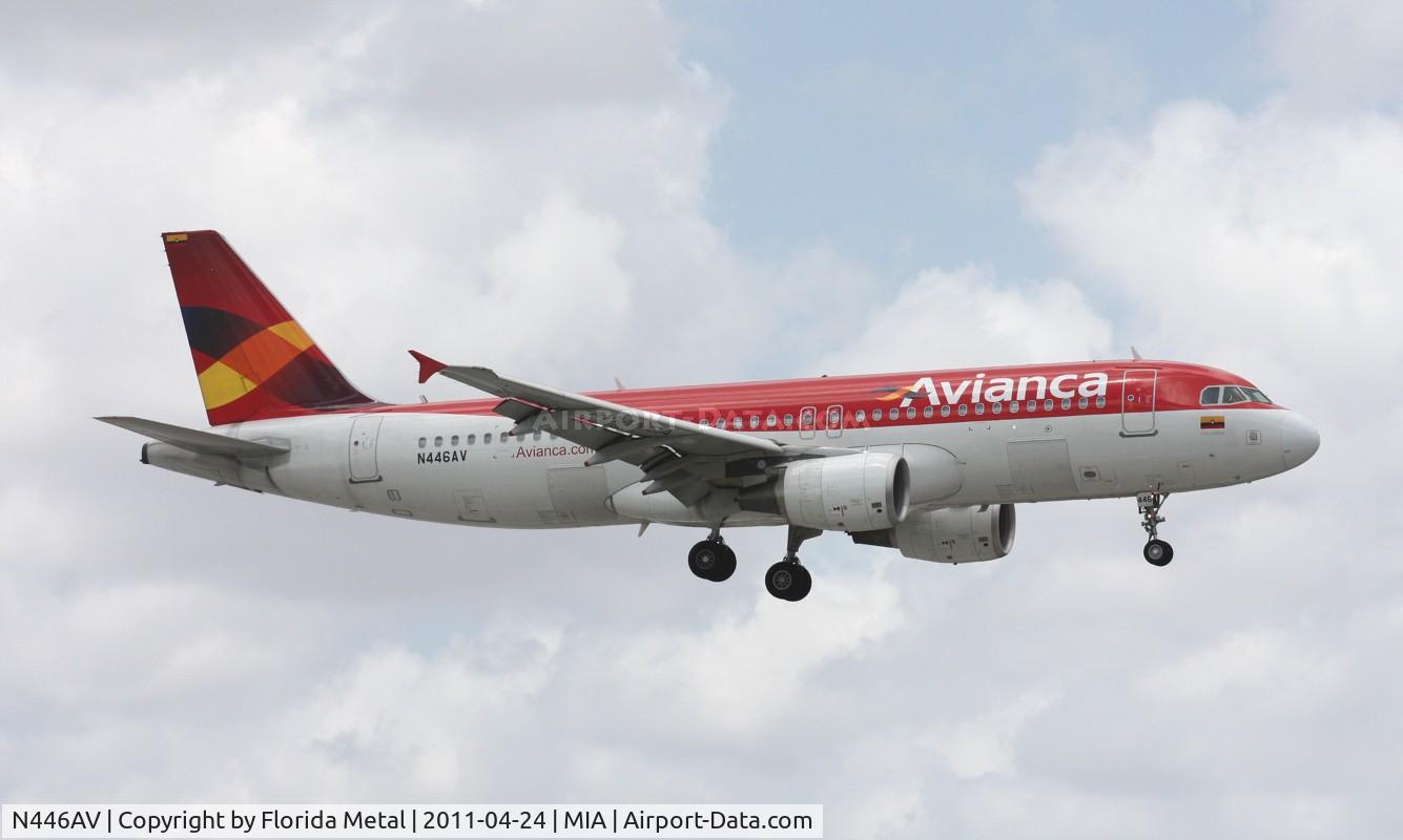 N446AV, 2009 Airbus A320-214 C/N 4046, Avianca A320