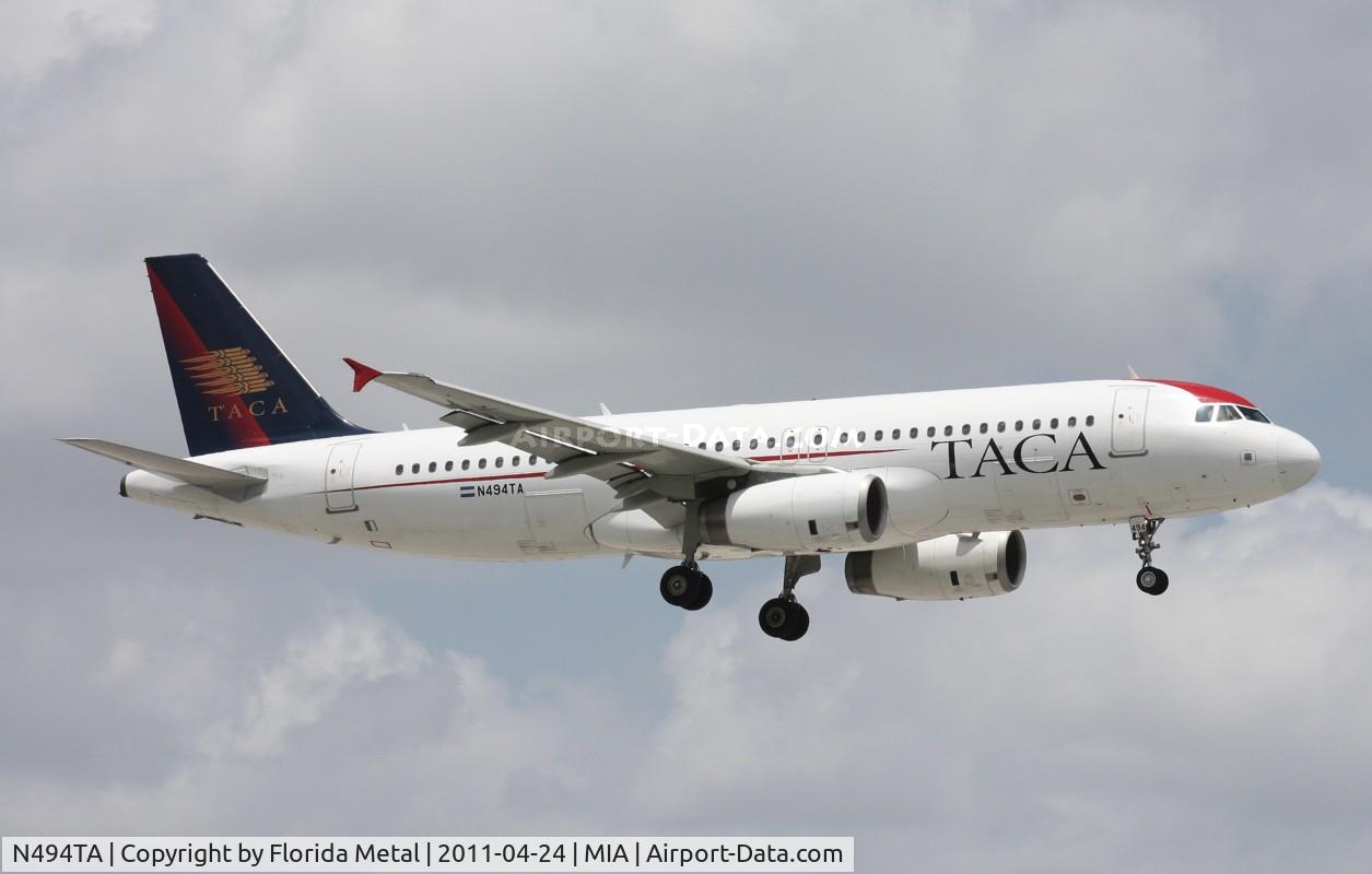 N494TA, 2007 Airbus A320-233 C/N 3042, Taca A320