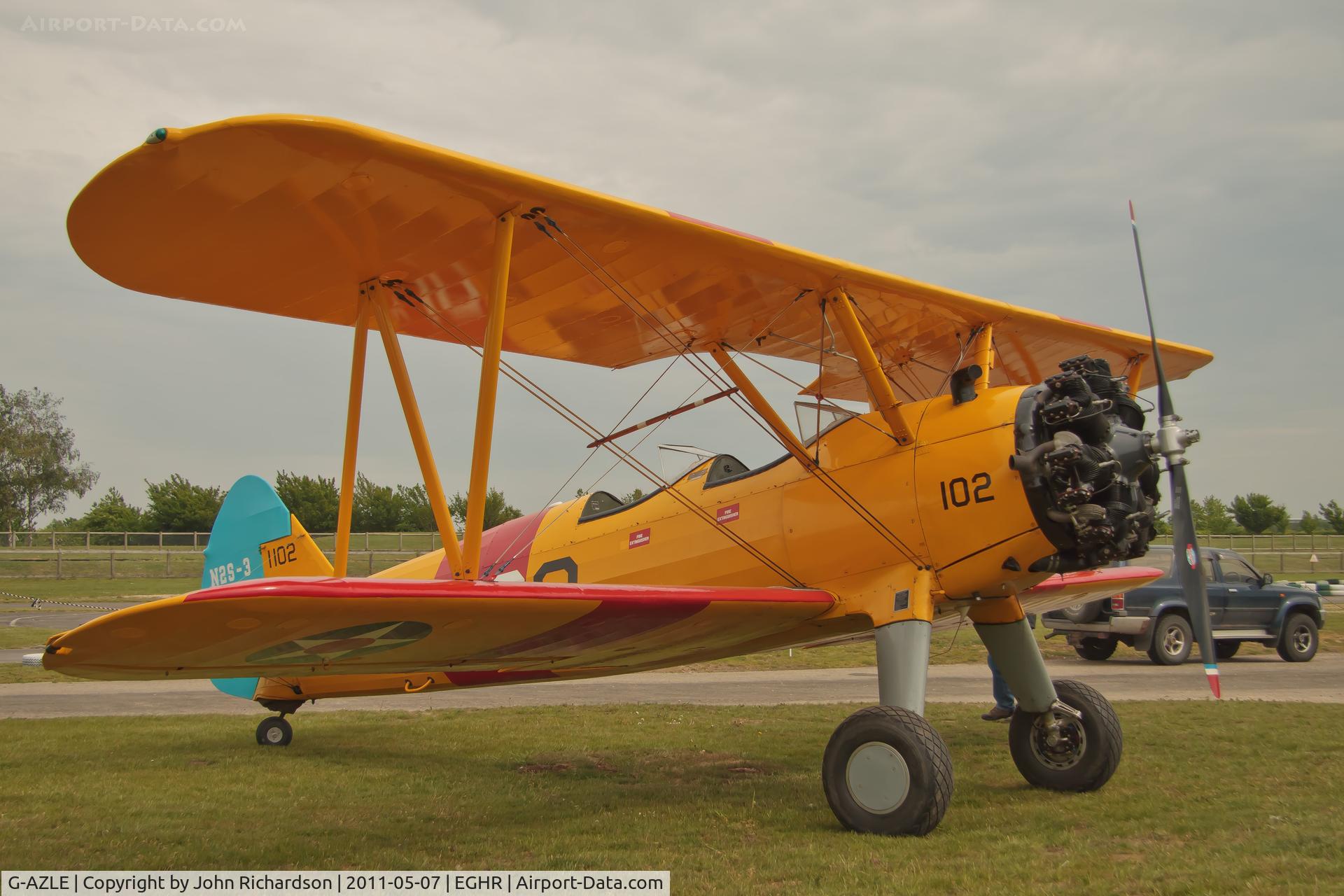 G-AZLE, 1940 Boeing E-75 C/N 75-8543, At vintage Fly-In