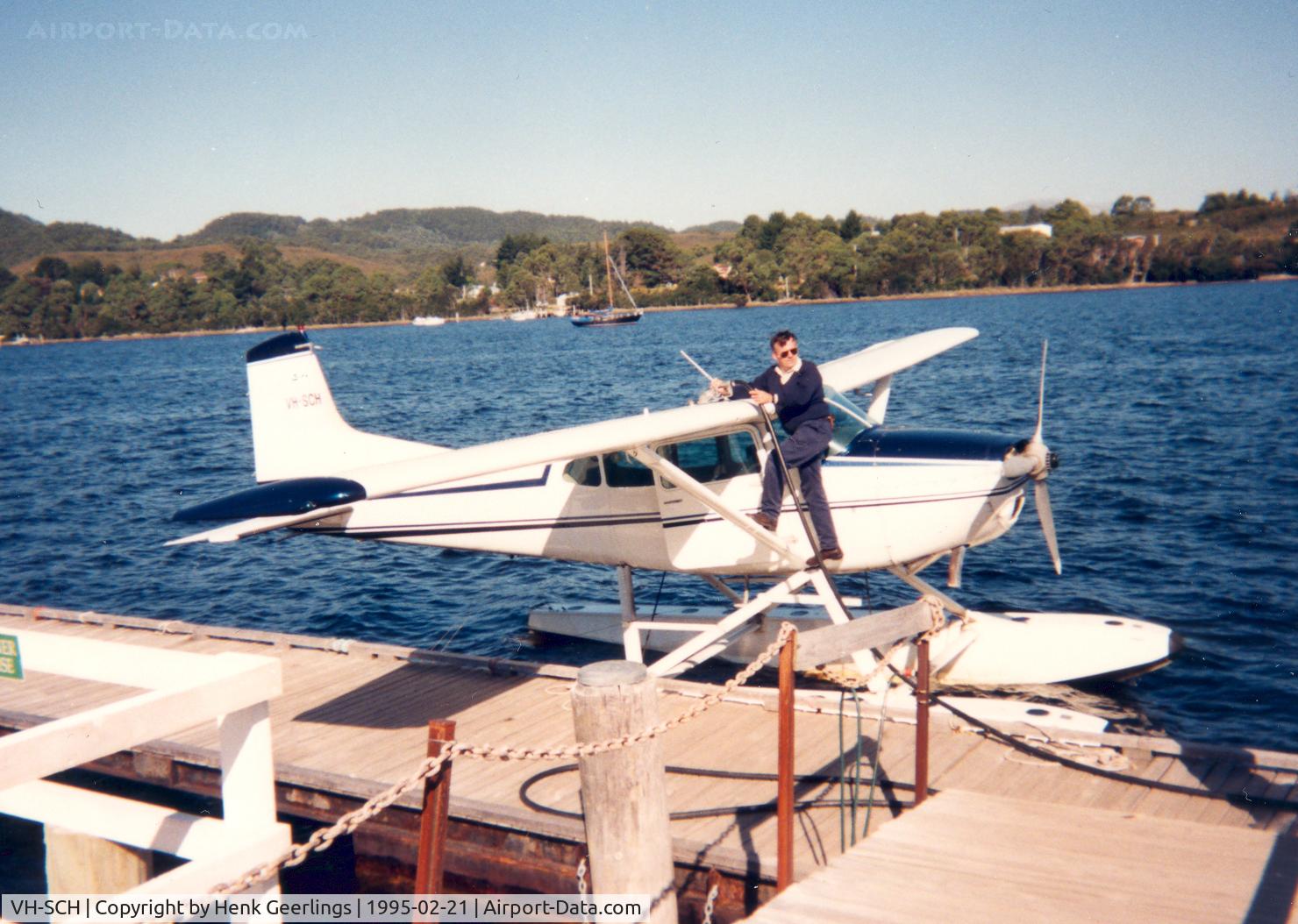 VH-SCH, 1976 Cessna A185F Skywagon 185 C/N 18503071, Wilderness Air - Strahan , Tasmania

Seaplane port Strahan