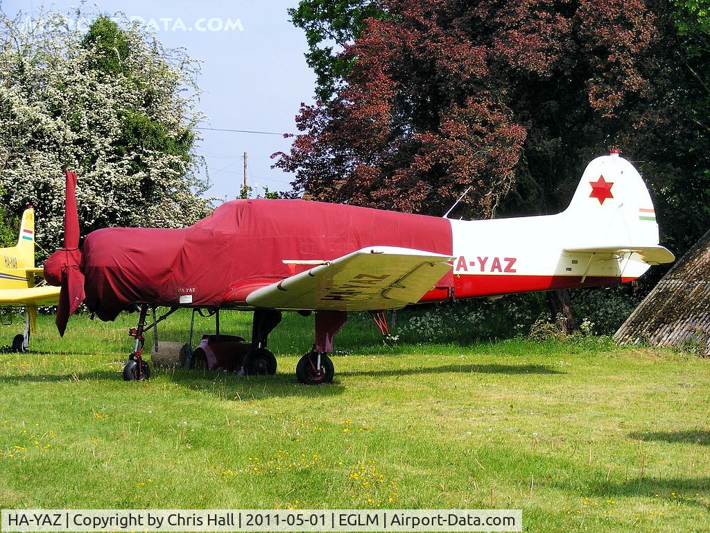 HA-YAZ, Yakovlev Yak-18T C/N 7201413, outside the Russian Aircraft Engineering hangar at White Waltham