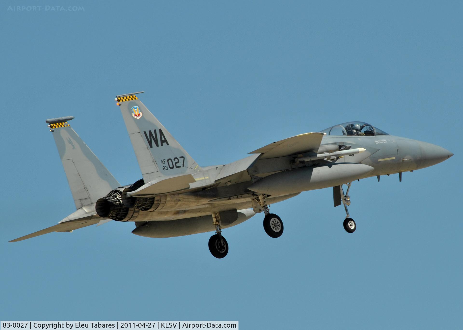 83-0027, 1983 McDonnell Douglas F-15C Eagle C/N 0875/C287, Taken during Green Flag Exercise at Nellis Air Force Base, Nevada.