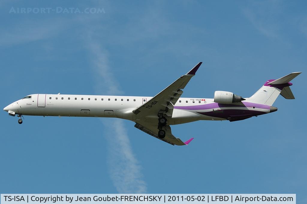 TS-ISA, 2007 Bombardier CRJ-900 (CL-600-2D24) C/N 15091, Tunis/Bordeaux