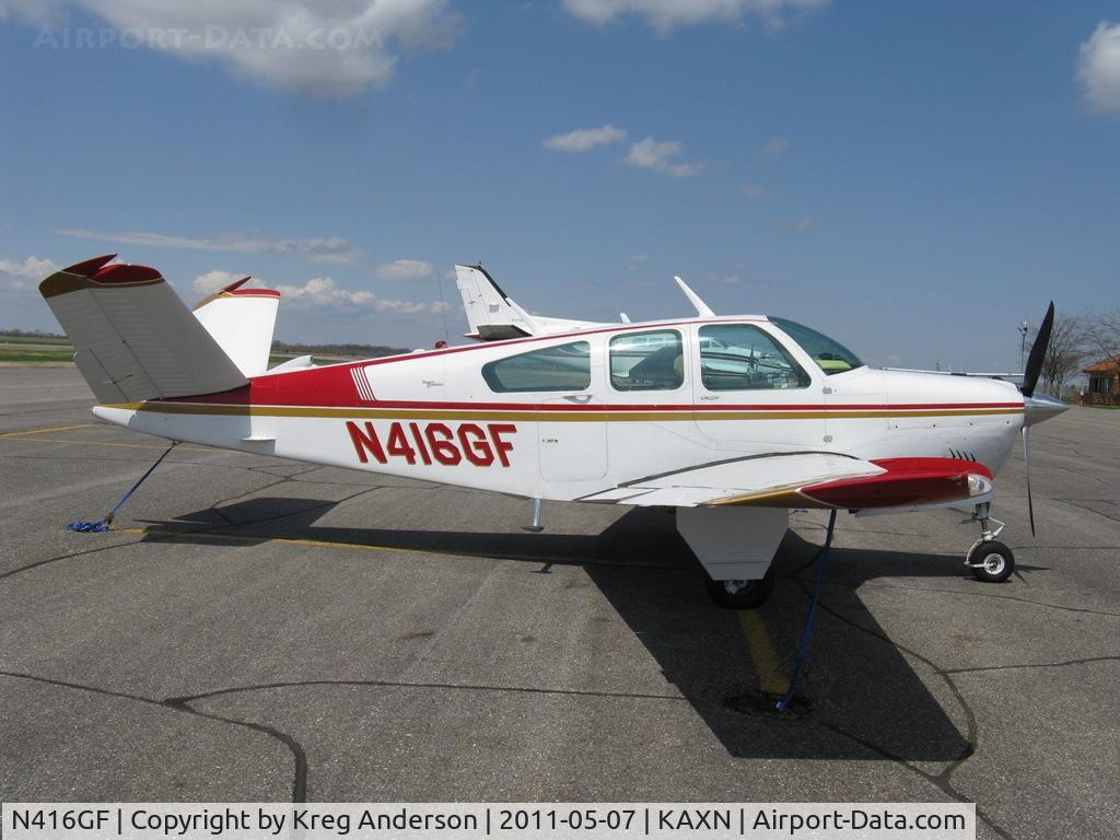 N416GF, 1964 Beech S35 Bonanza C/N D-7497, Beech S35 Bonanza on the line.