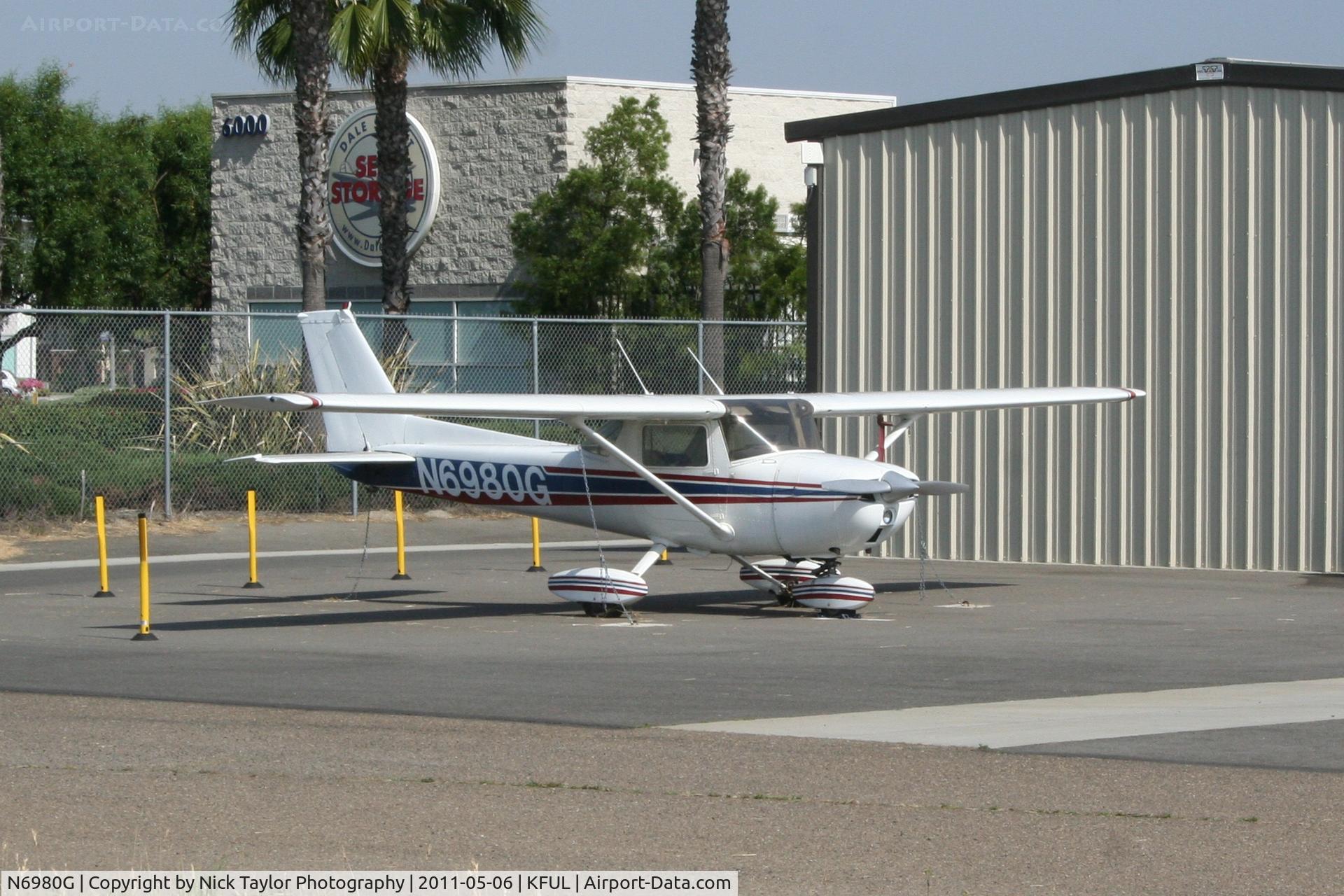 N6980G, 1970 Cessna 150L C/N 15072480, Sitting at the western end of the airport.