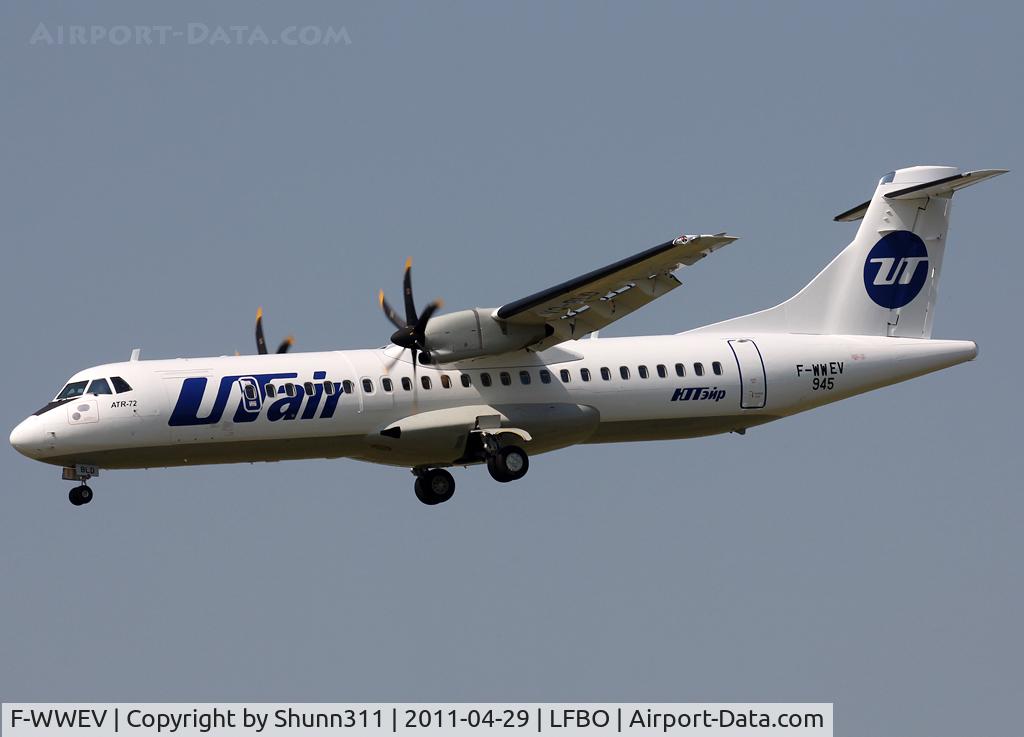 F-WWEV, 2011 ATR 72-212A C/N 945, C/n 945 - To be VQ-BLD