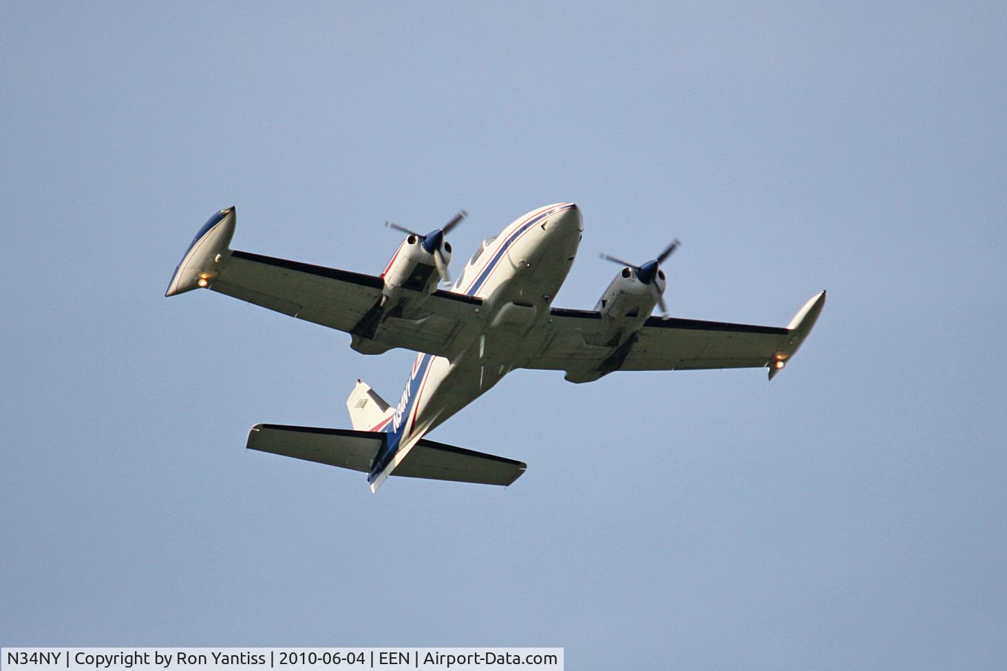 N34NY, 1973 Cessna 340 C/N 340-0196, Departing Keene, NH