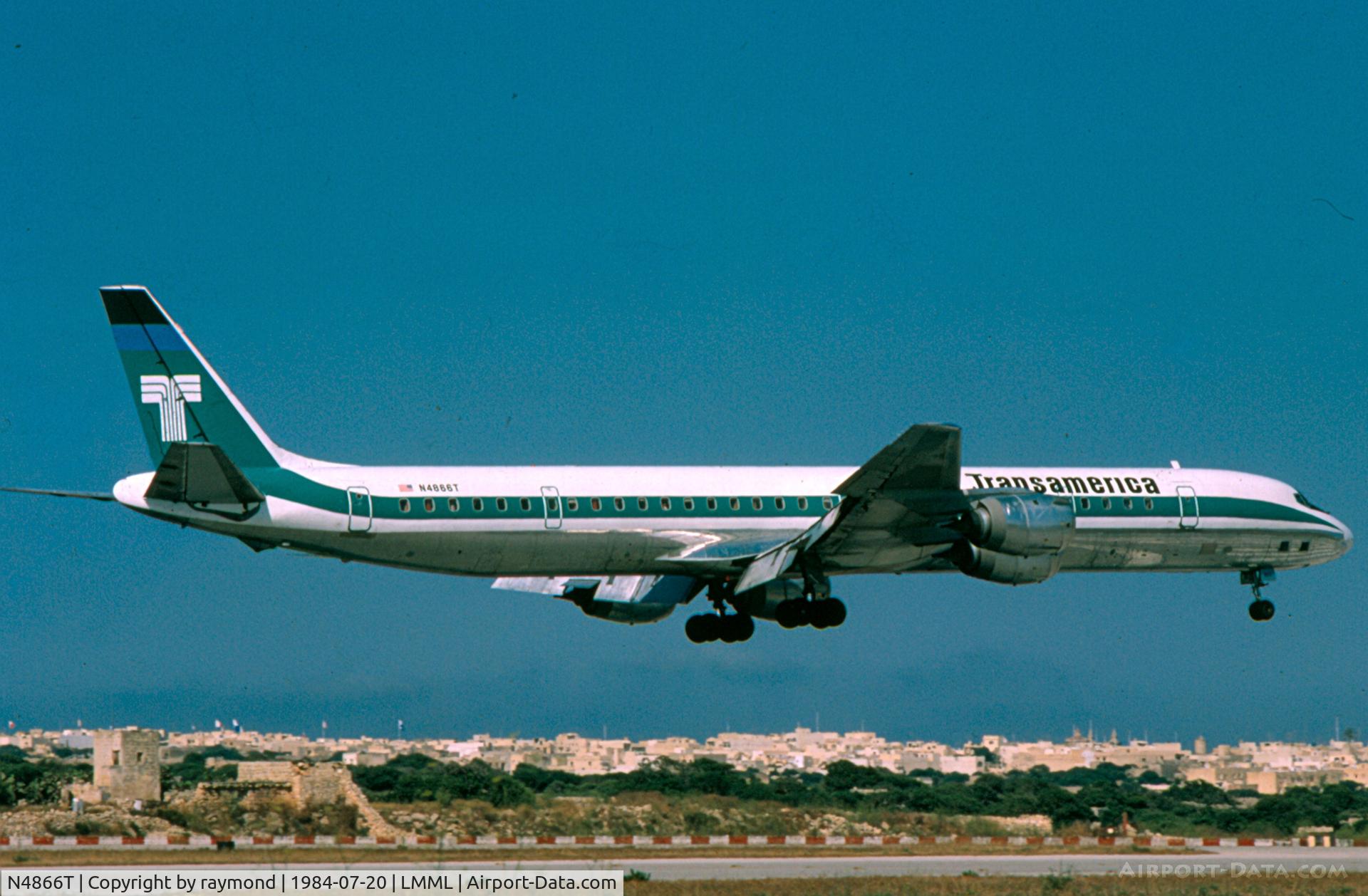 N4866T, 1969 Douglas DC-8-63CF C/N 46089, DC8 N4866T Trans International Airlines