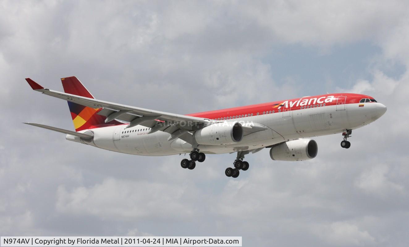 N974AV, 2011 Airbus A330-243 C/N 1208, Avianca A330