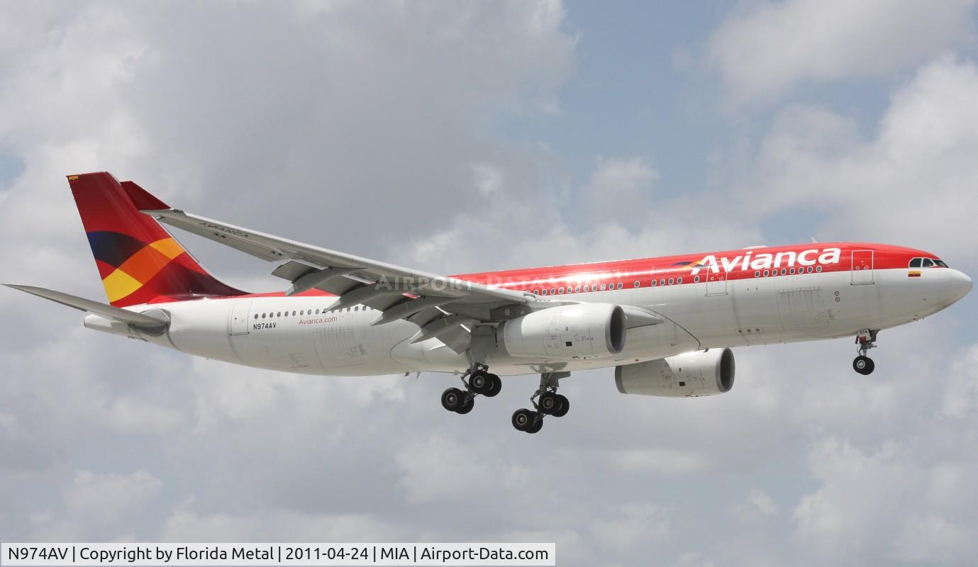 N974AV, 2011 Airbus A330-243 C/N 1208, Avianca A330