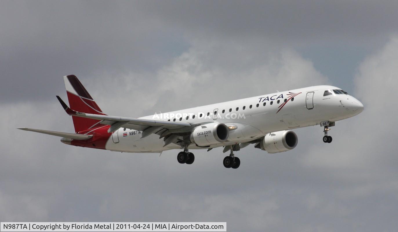 N987TA, Embraer ERJ-190-100 IGW 190AR C/N 19000393, Taca E190