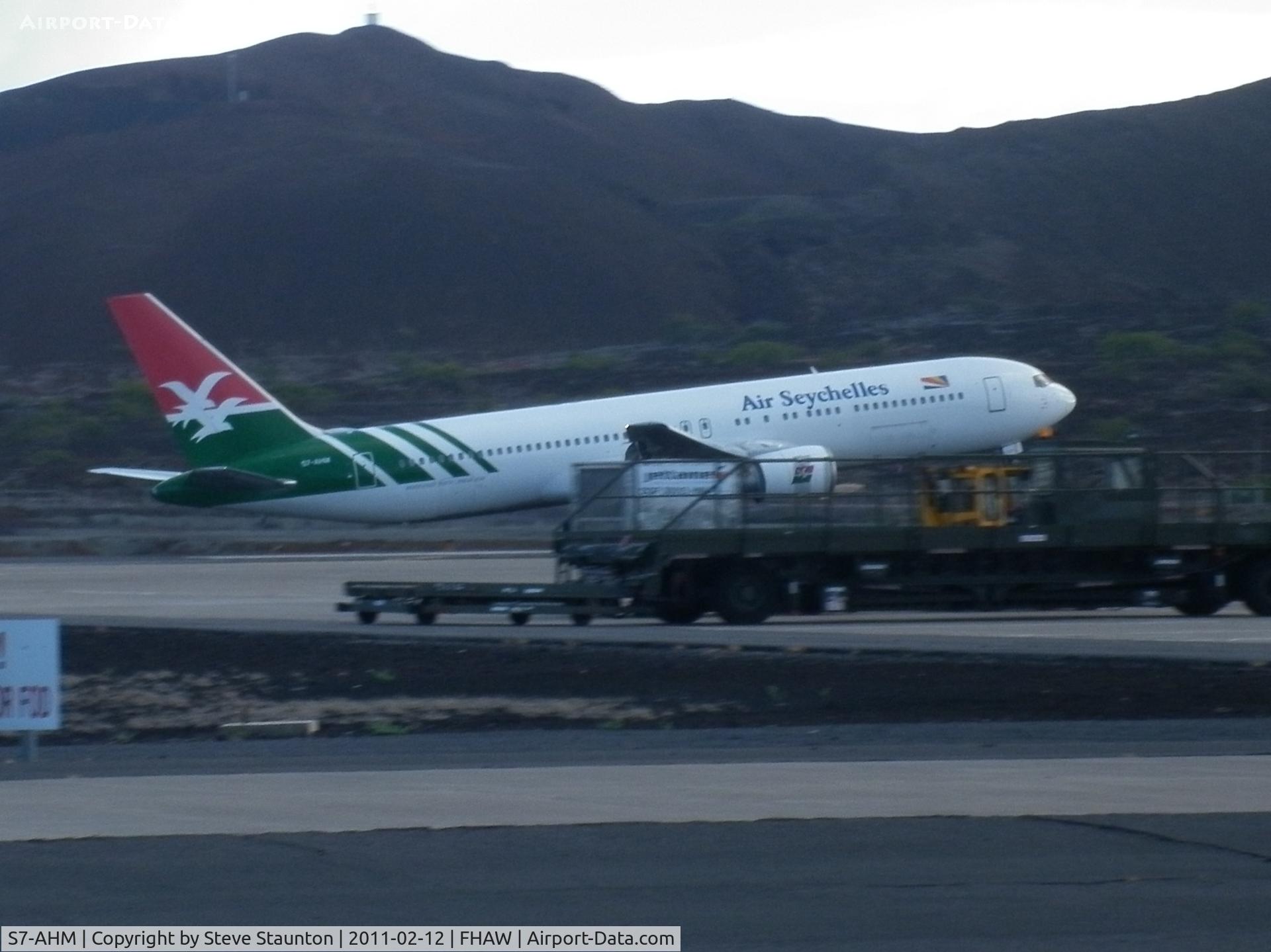 S7-AHM, 1996 Boeing 767-37D/ER C/N 26328, Seen at Ascension Island, February 2011