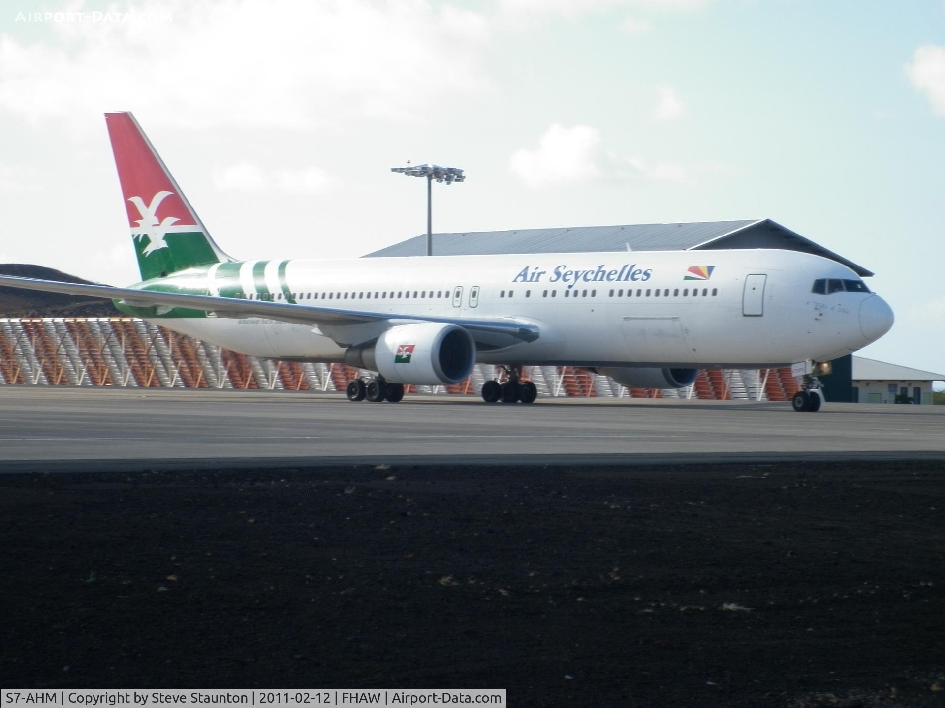 S7-AHM, 1996 Boeing 767-37D/ER C/N 26328, Seen at Ascension Island, February 2011