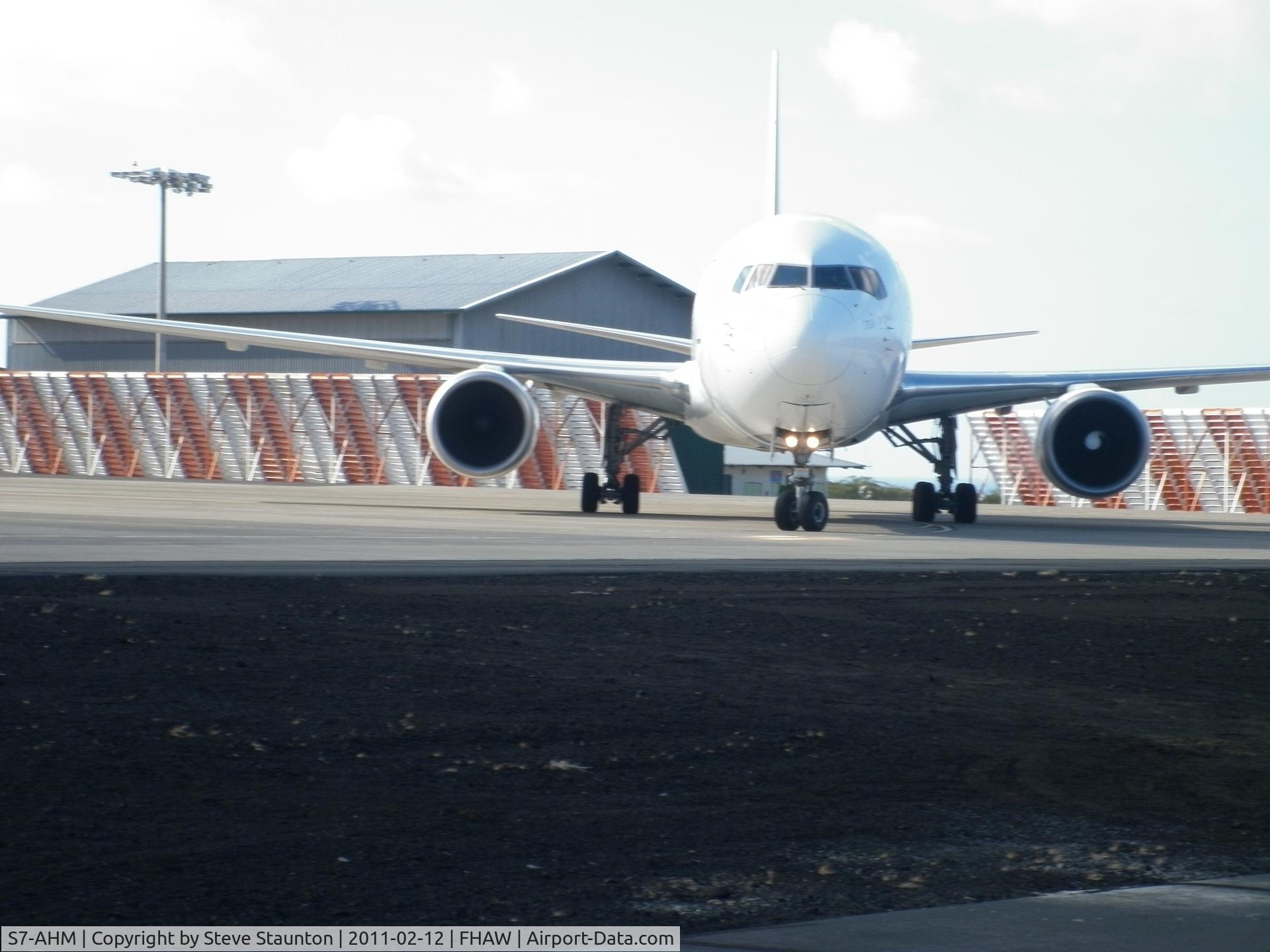 S7-AHM, 1996 Boeing 767-37D/ER C/N 26328, Seen at Ascension Island, February 2011