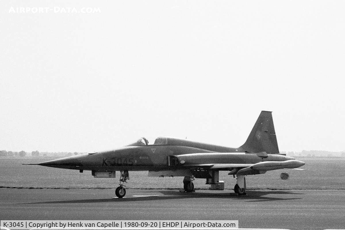 K-3045, 1971 Canadair NF-5A Freedom Fighter C/N 3045, NF-5A fighter of 314 sqn the Royal Netherlands Air Force at De Peel air base. Air force open day 1980.
