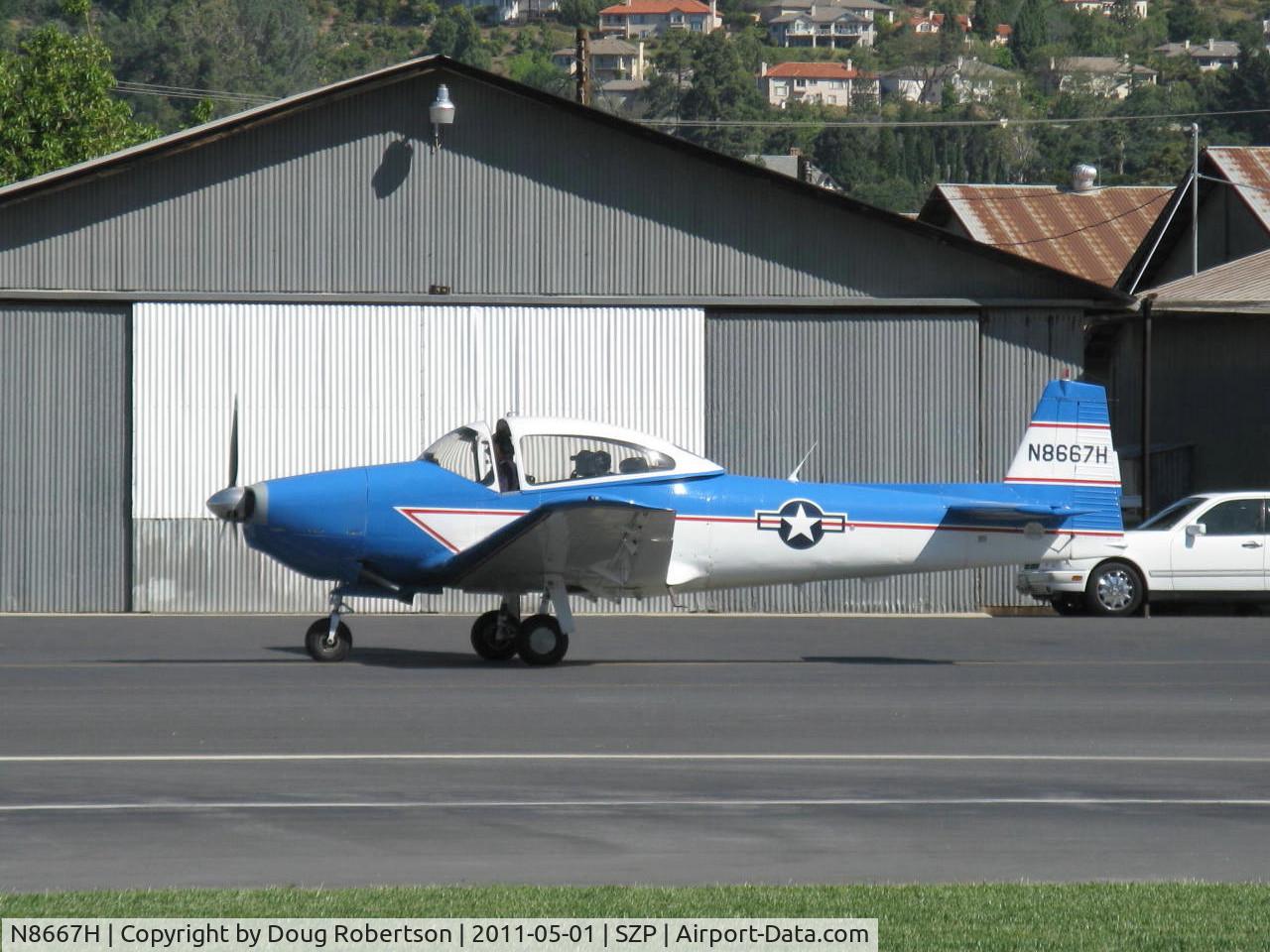 N8667H, 1947 North American Navion C/N NAV-4-667, 1947 North American NAVION, Continental IO-520 285 Hp upgrade, Young Eagles Flight, taxi to Rwy 04