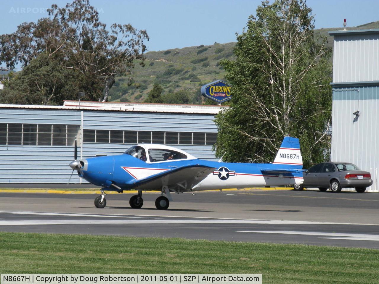 N8667H, 1947 North American Navion C/N NAV-4-667, 1947 North American NAVION, Continental IO-520 285 Hp upgrade, Young Eagles Flight, taking the active