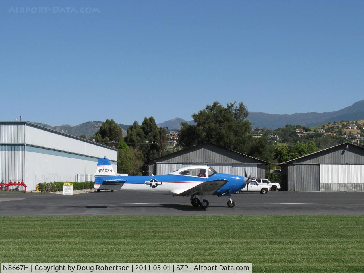 N8667H, 1947 North American Navion C/N NAV-4-667, 1947 North American NAVION, Continental IO-520 285 Hp upgrade, Young Eagles Flight, takeoff roll Rwy 04