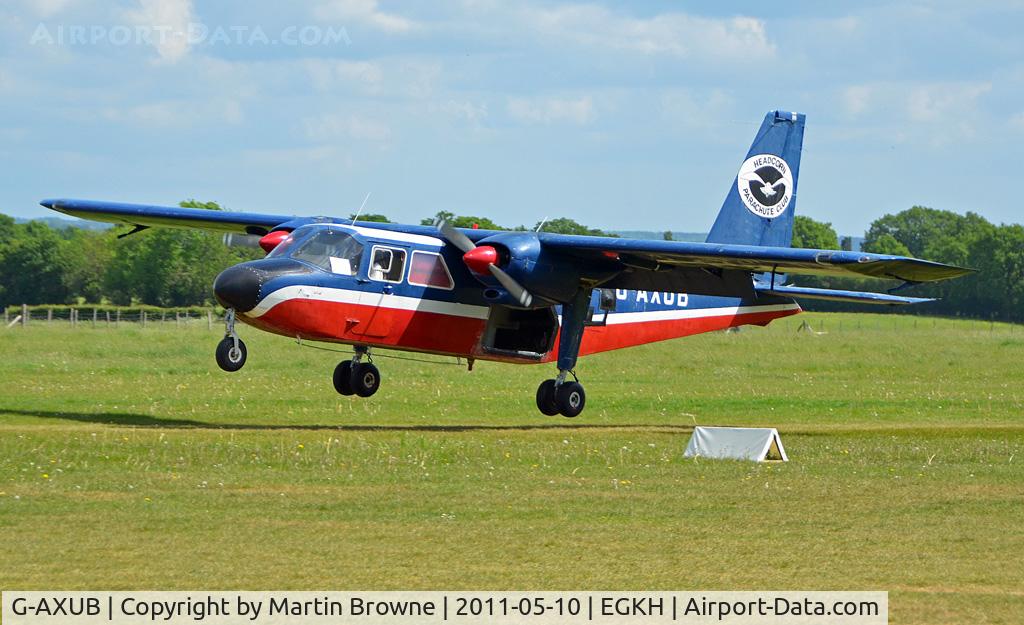 G-AXUB, 1969 Britten-Norman BN-2A Islander C/N 121, shot at headcorn