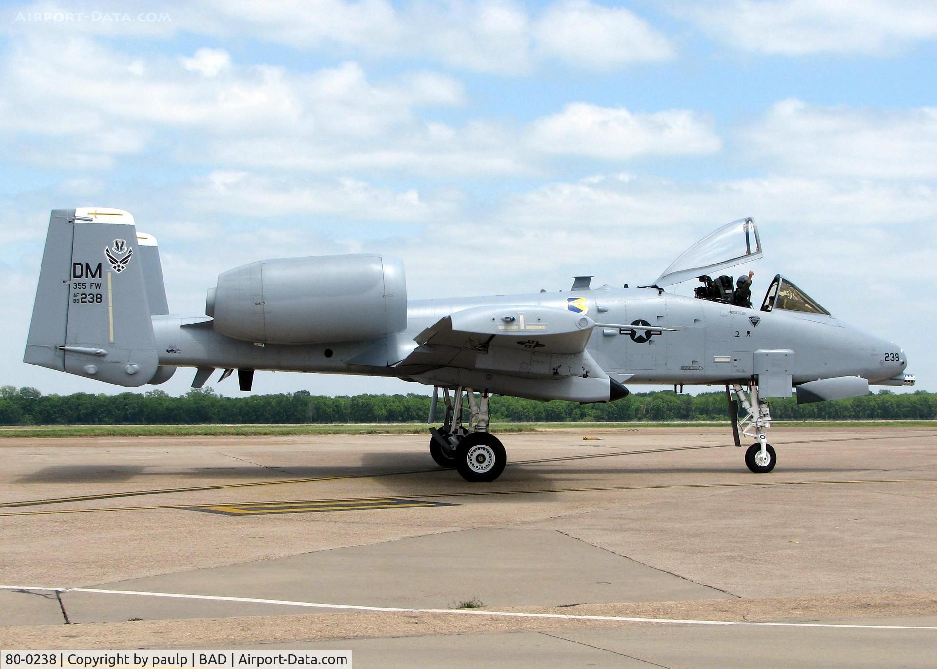 80-0238, 1980 Fairchild Republic A-10C Thunderbolt II C/N A10-0588, A-10 West Demo Team performed even though Barksdale has the 917th and plenty of demo worthy A-10's?