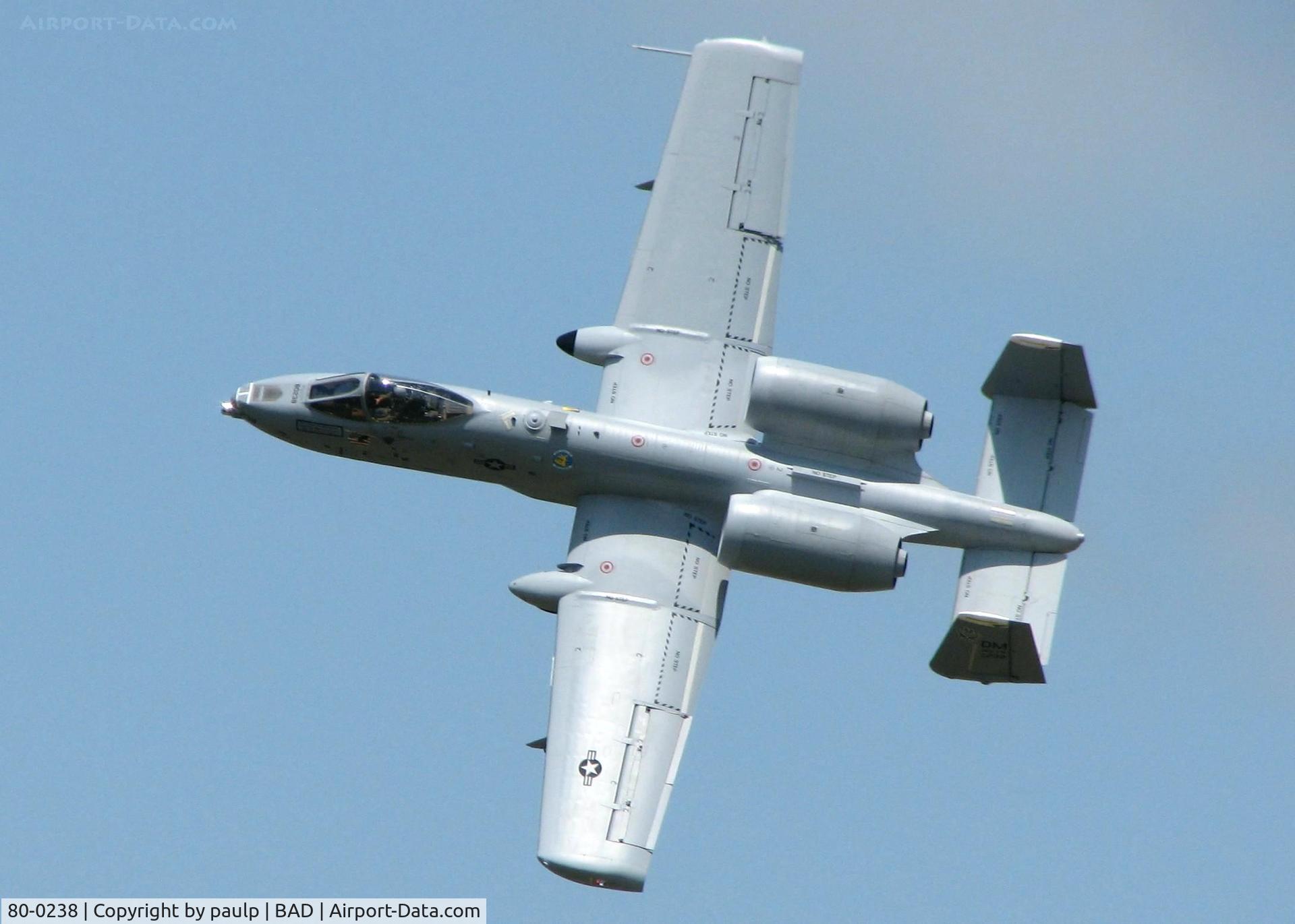 80-0238, 1980 Fairchild Republic A-10C Thunderbolt II C/N A10-0588, A-10 West Demo Team performed even though Barksdale has the 917th and plenty of demo worthy A-10's?