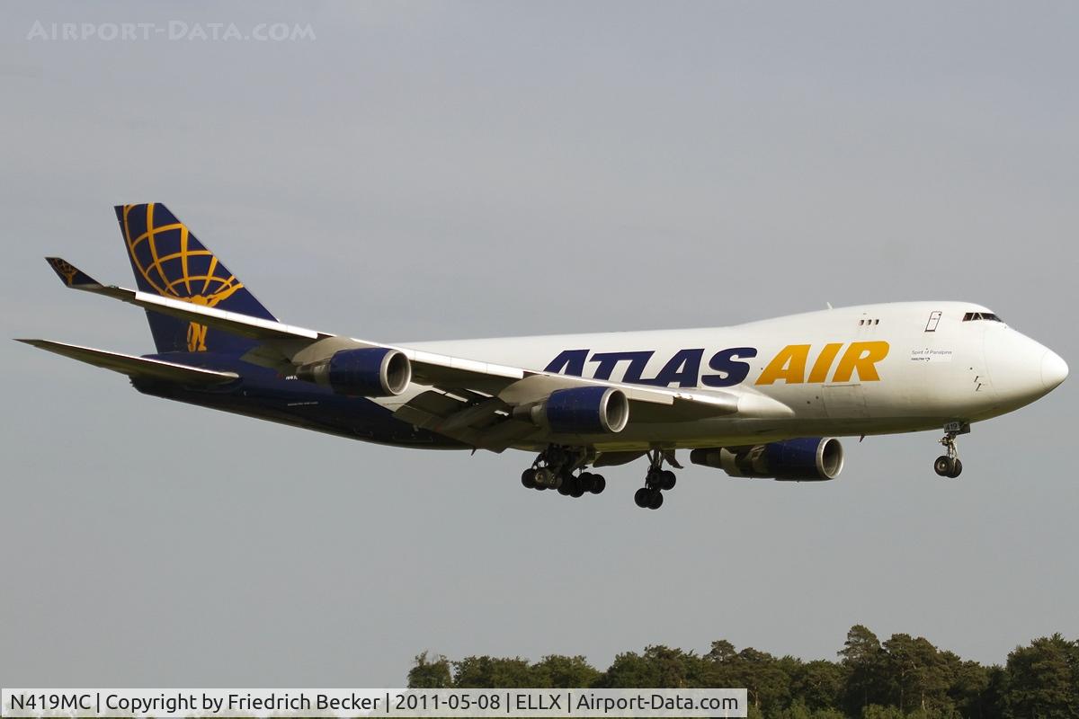 N419MC, 1996 Boeing 747-48EF C/N 28367, on final RW24