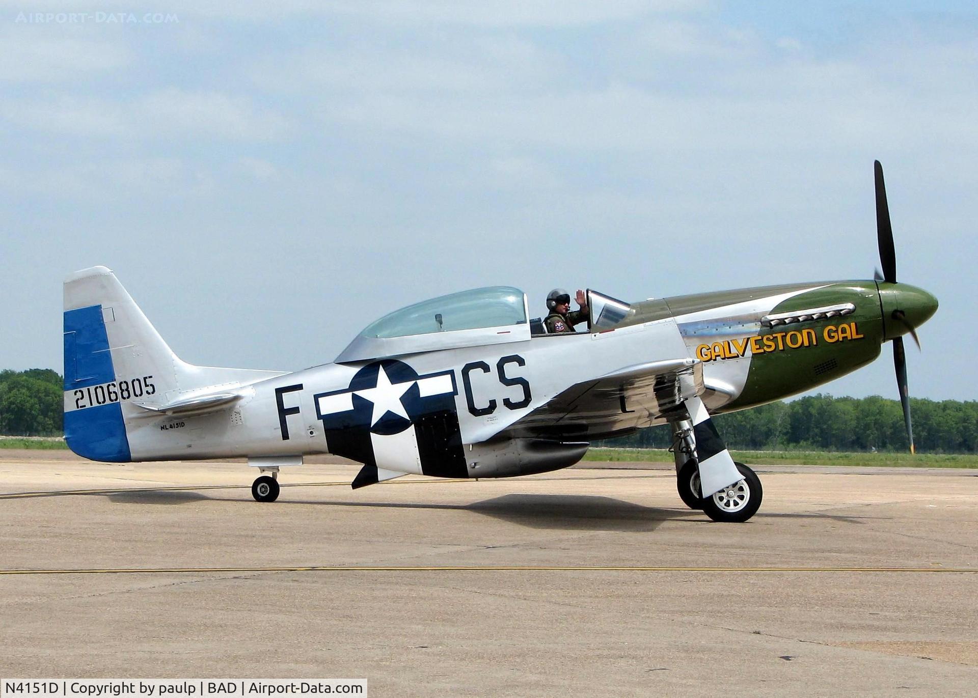 N4151D, 1944 North American P-51D Mustang C/N 44-73458A, Barksdale Air Force Base 2011