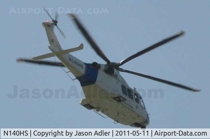 N140HS, 2006 Agusta AB139 C/N 31036, N140HS Flying over my house May 11, 2011.