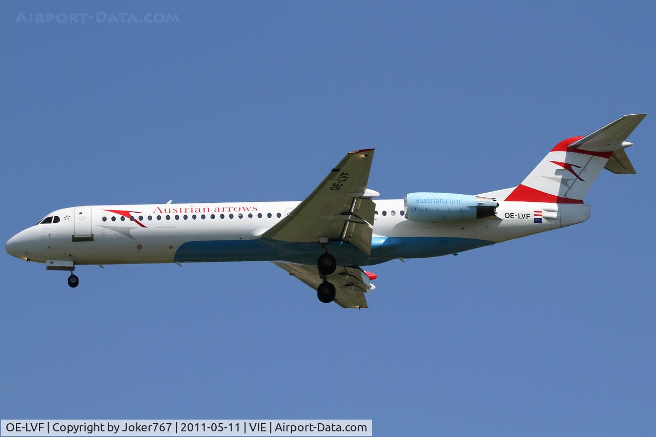 OE-LVF, 1993 Fokker 100 (F-28-0100) C/N 11483, Austrian arrows