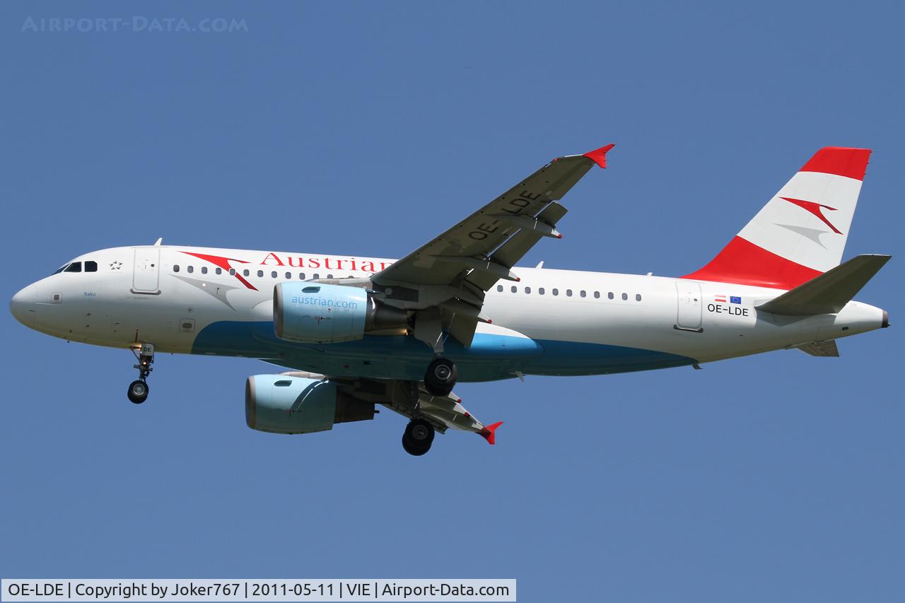 OE-LDE, 2005 Airbus A319-112 C/N 2494, Austrian Airlines