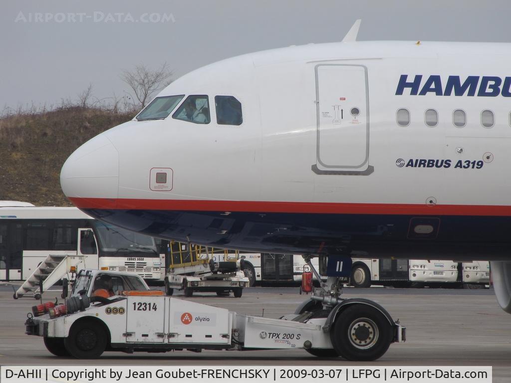 D-AHII, 2008 Airbus A319-111 C/N 3403, pushback T3