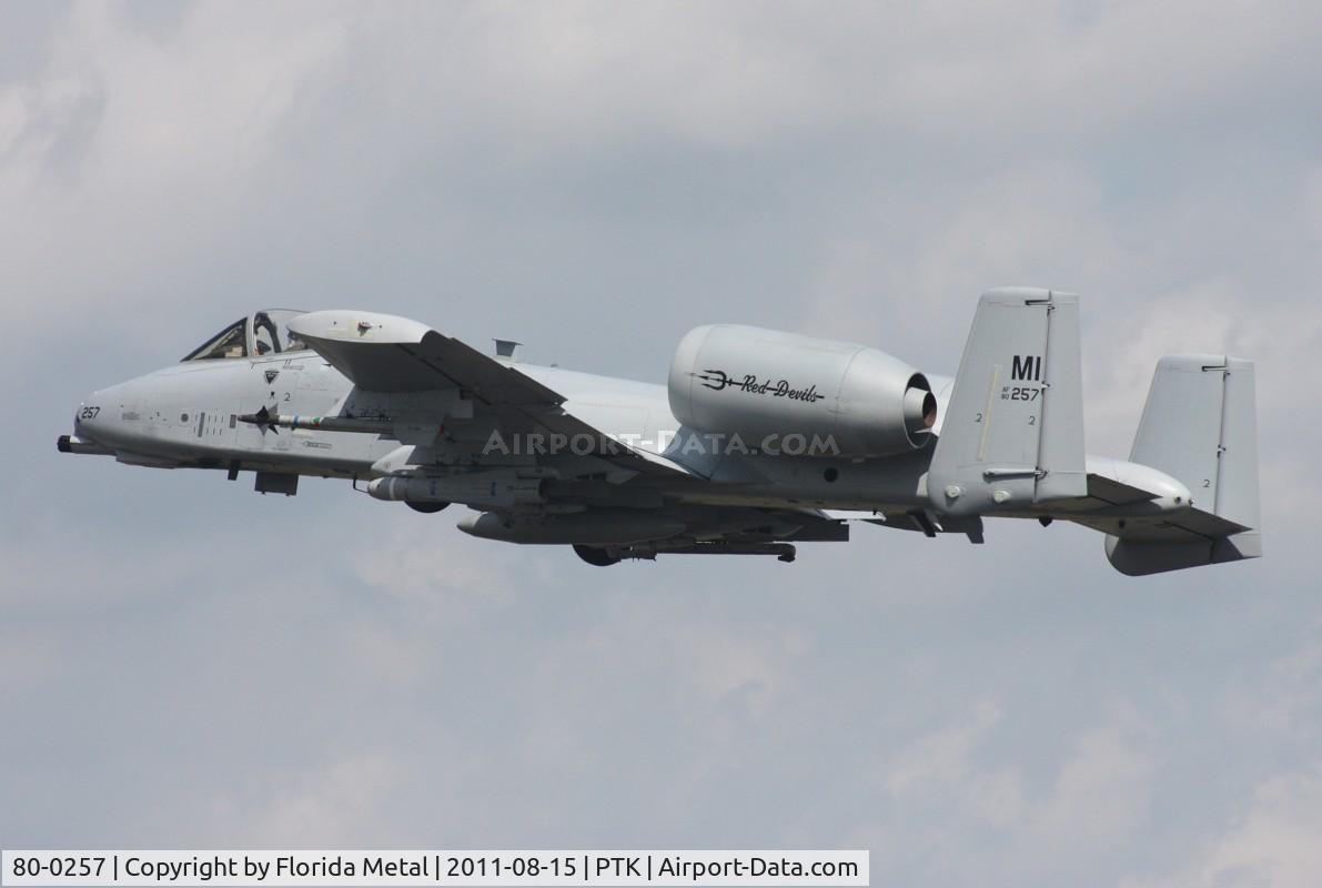 80-0257, 1980 Fairchild Republic A-10A Thunderbolt II C/N A10-0607, A-10A