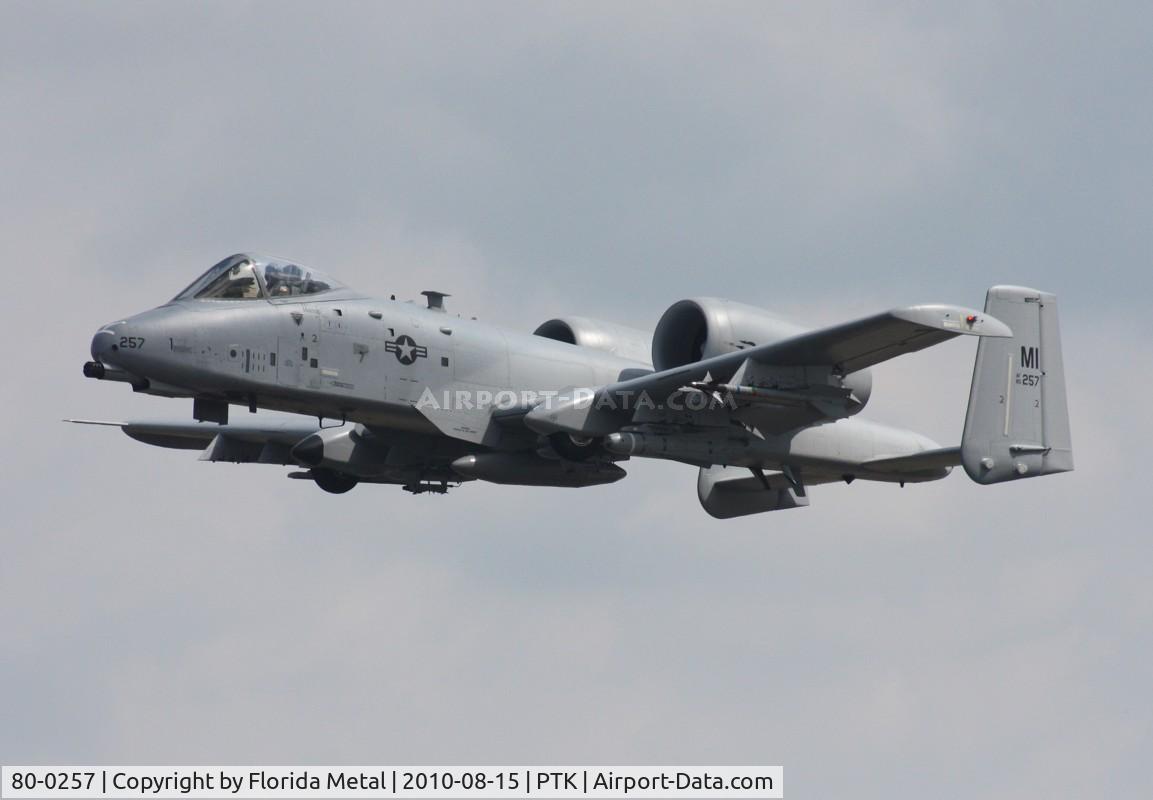 80-0257, 1980 Fairchild Republic A-10A Thunderbolt II C/N A10-0607, A-10A