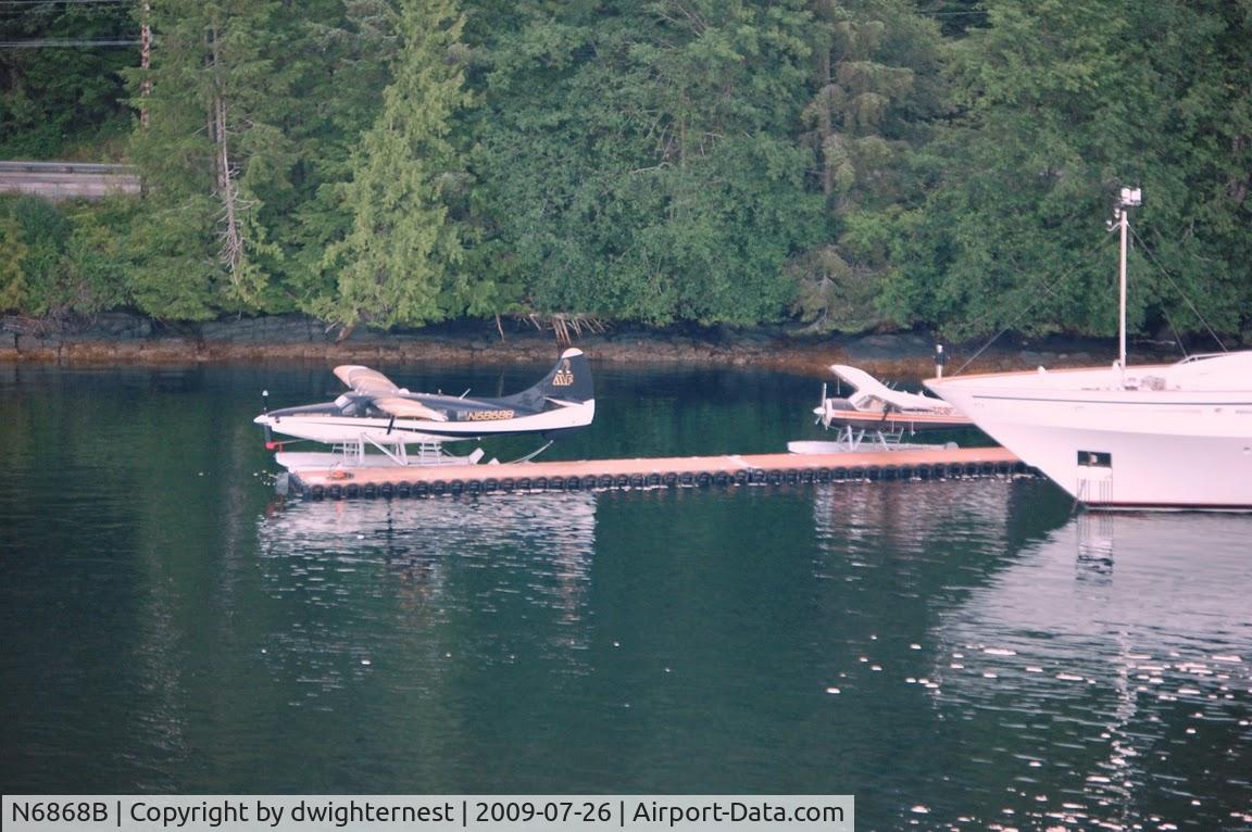 N6868B, 1958 De Havilland Canada DHC-3 Otter C/N 274, Tied up on a wharf in the channel south of Ketchikan, Alaska, USA.