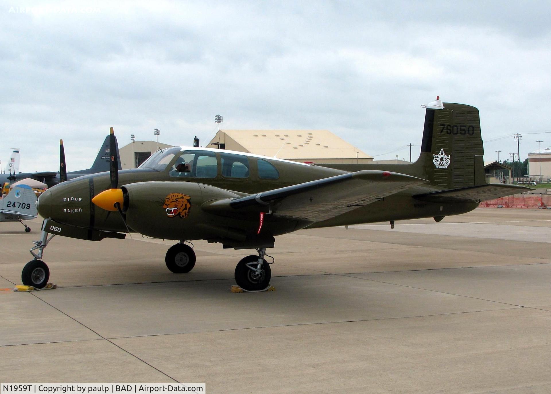 N1959T, 1959 Beech D50B Twin Bonanza C/N DH-209, Barksdale Air Force Base 2011