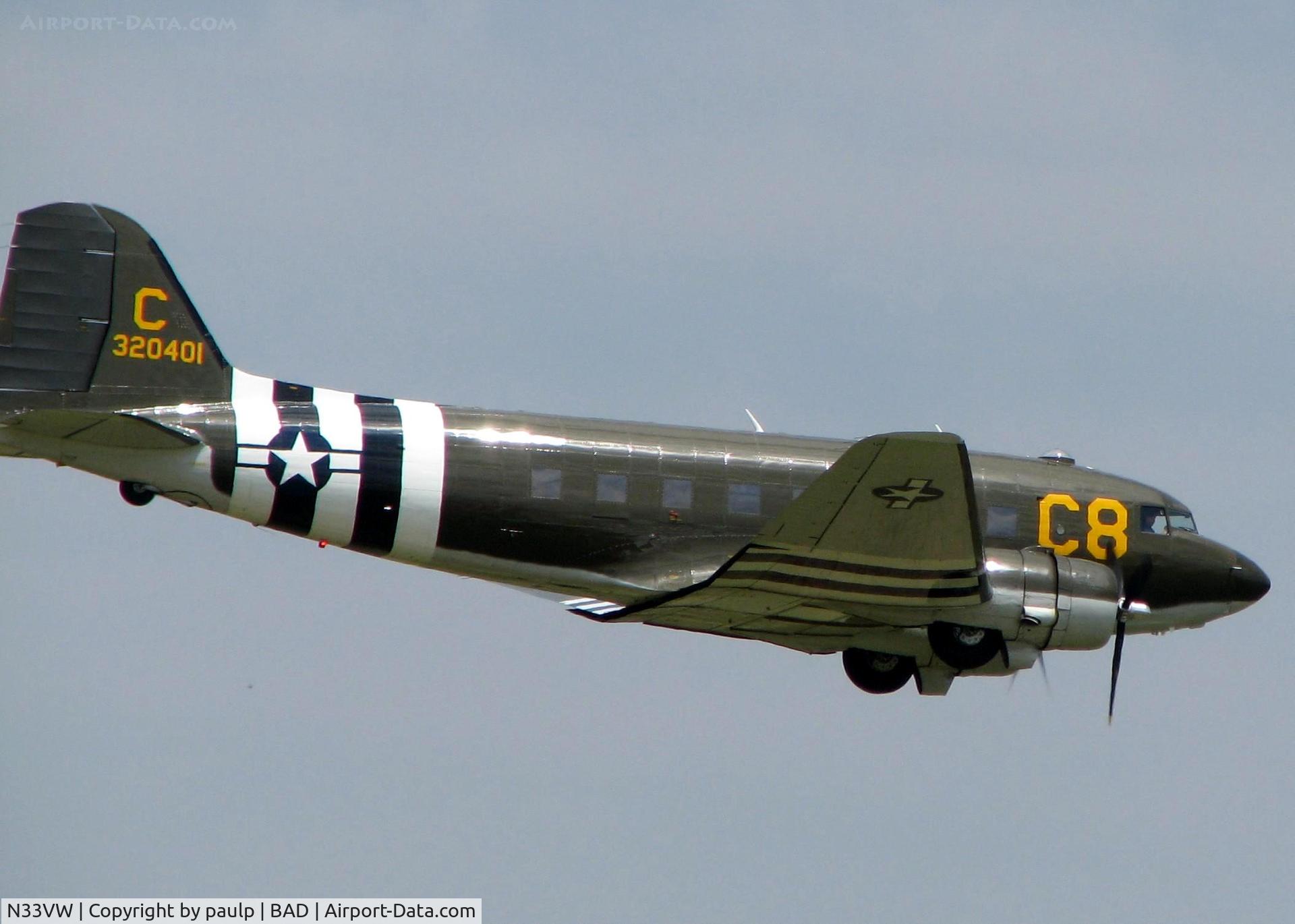 N33VW, 1943 Douglas DC3C-S1C3G (C-47A) C/N 20401, Barksdale Air Force Base 2011