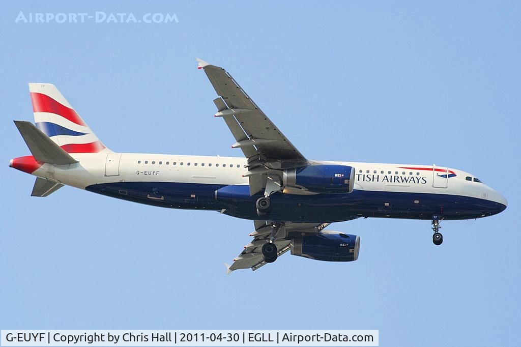 G-EUYF, 2010 Airbus A320-232 C/N 4185, British Airways