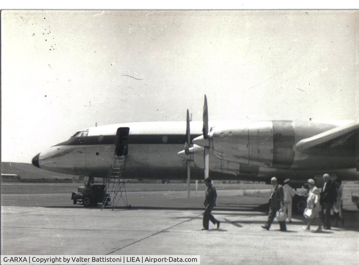 G-ARXA, 1957 Bristol 175 Britannia 313 C/N 13234, Other picture of G-ARXA in BUA livery