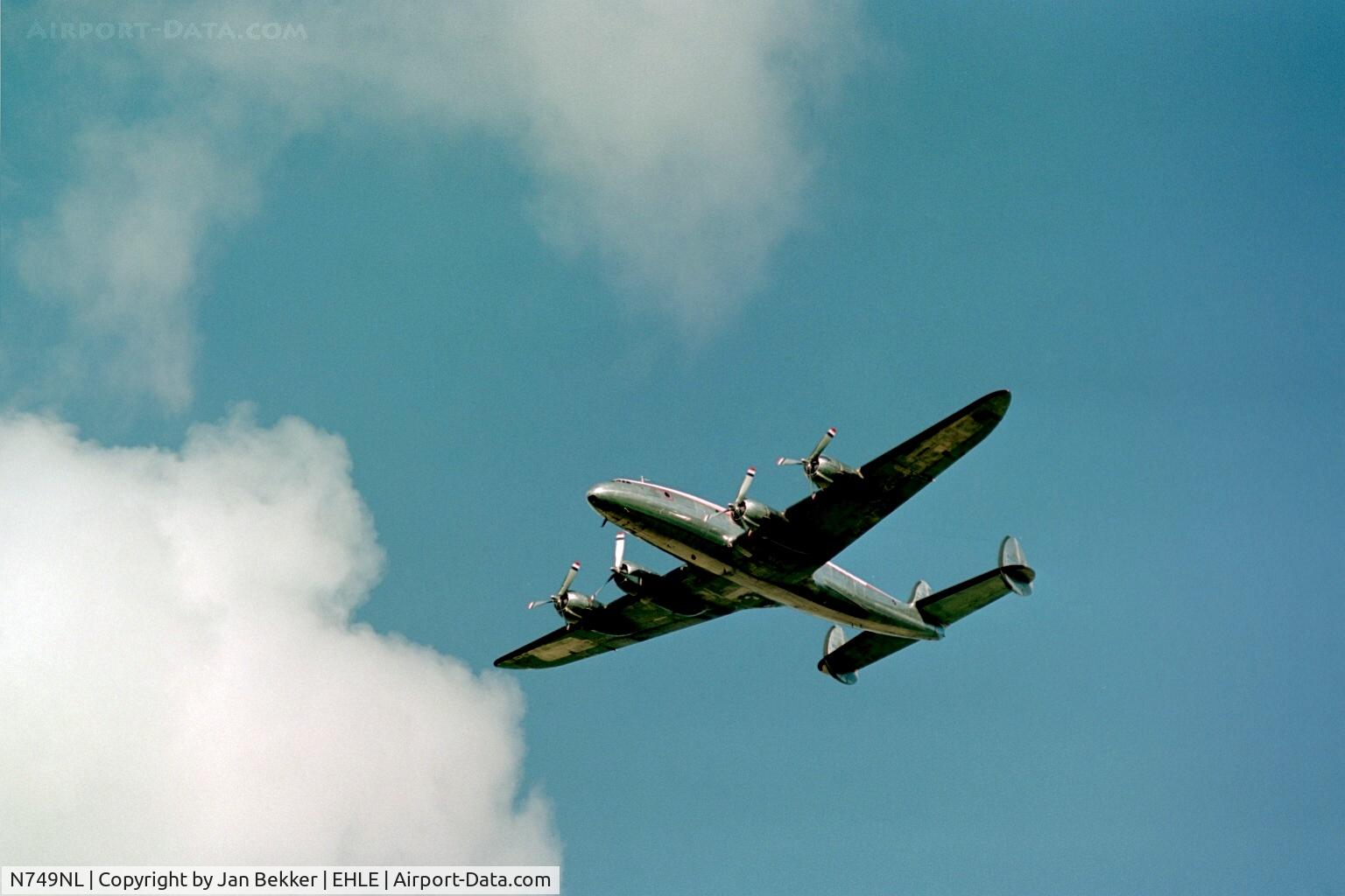 N749NL, 1949 Lockheed L-749-79 Constellation C/N 2604, September 2002. Arriving for the first time at Lelystad. Now on display in the Aviodrome Museum.