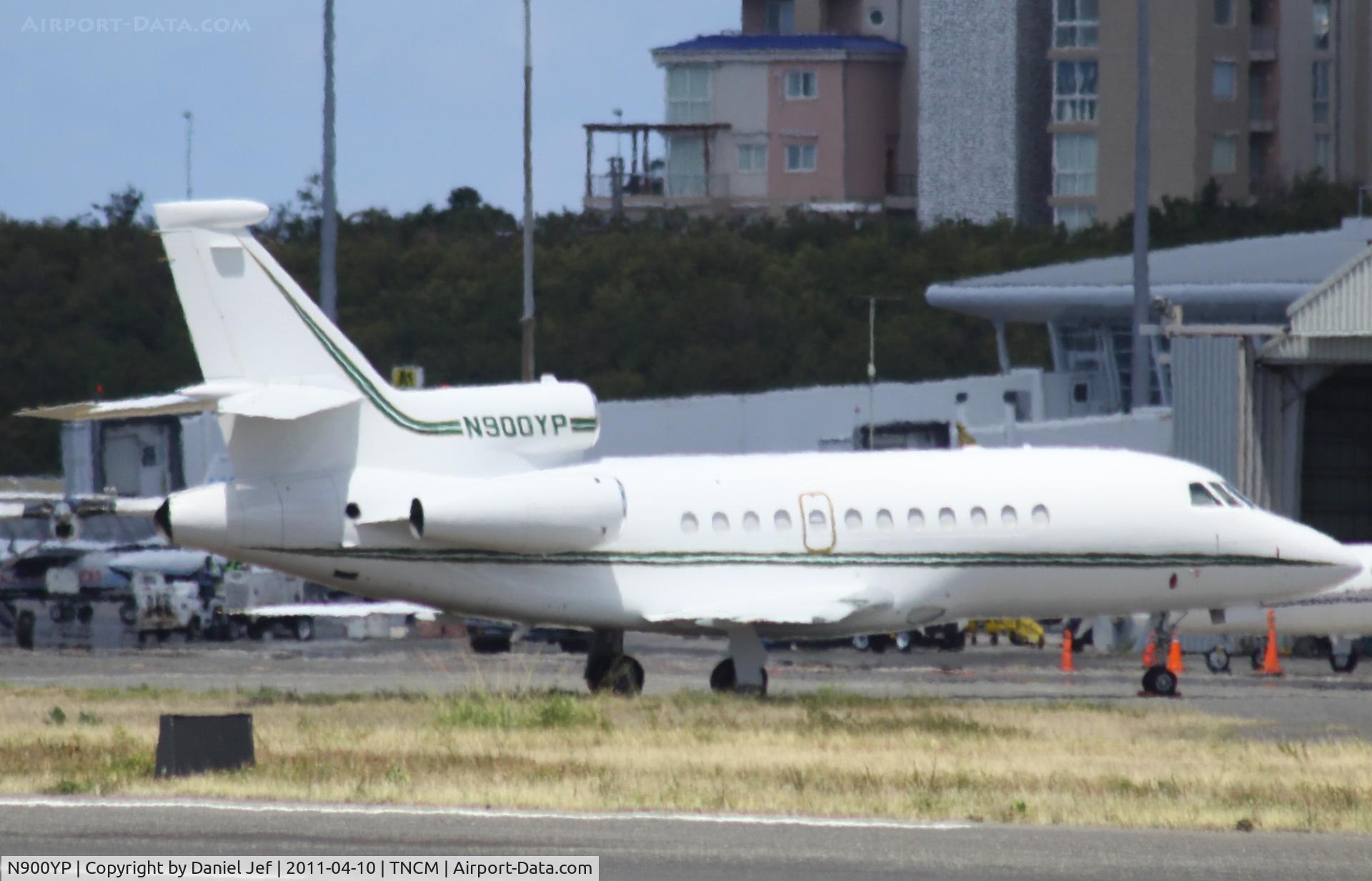 N900YP, 2002 Dassault Falcon 900EX C/N 114, N900YP park at TNCM