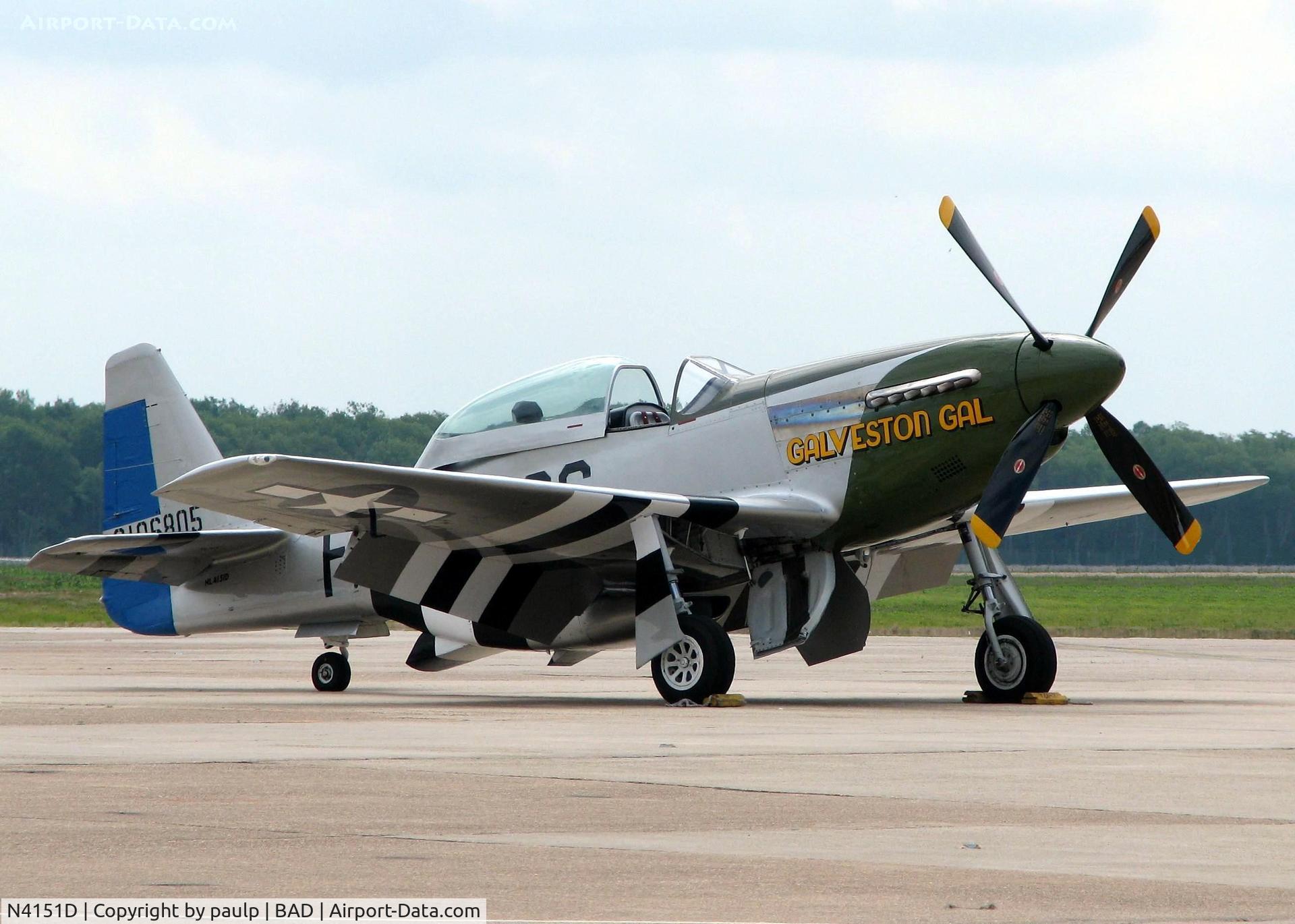 N4151D, 1944 North American P-51D Mustang C/N 44-73458A, Barksdale Air Force Base 2011