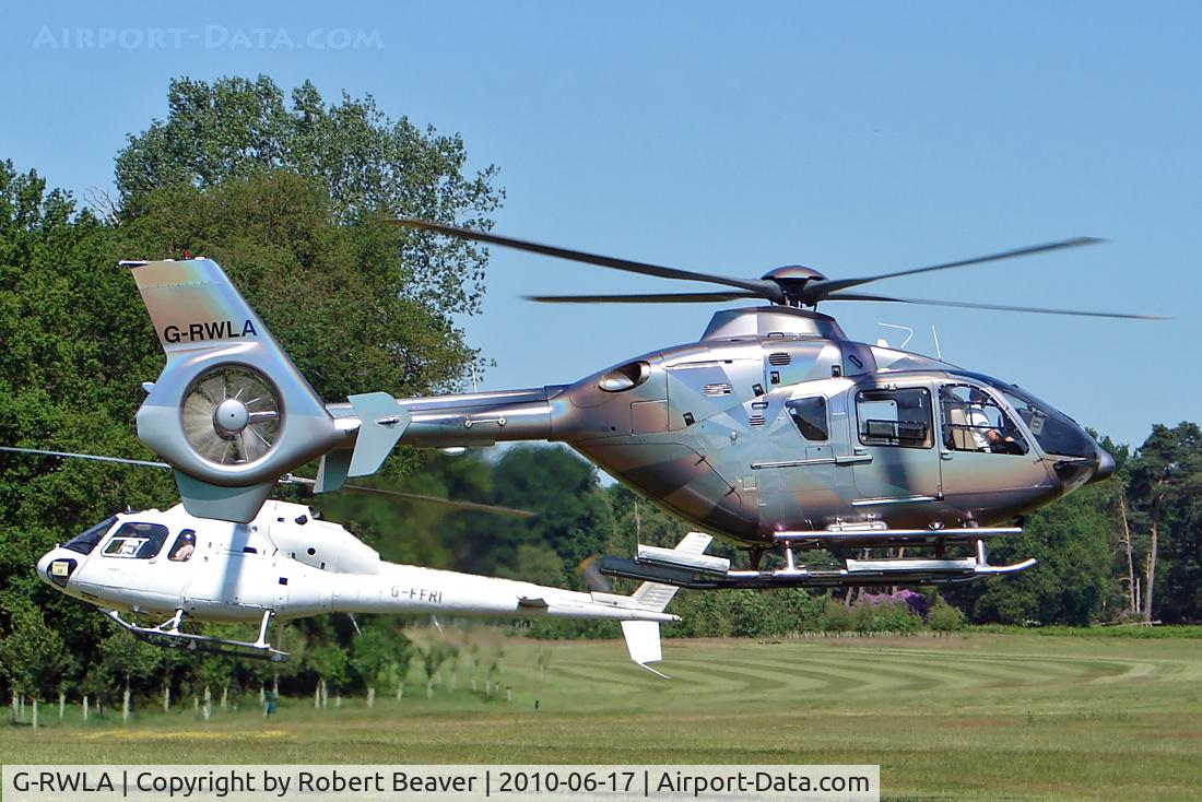 G-RWLA, 2007 Eurocopter EC-135T-2+ C/N 0635, Eurocopter EC135T-2+ at Ascot Racecourse Heliport
