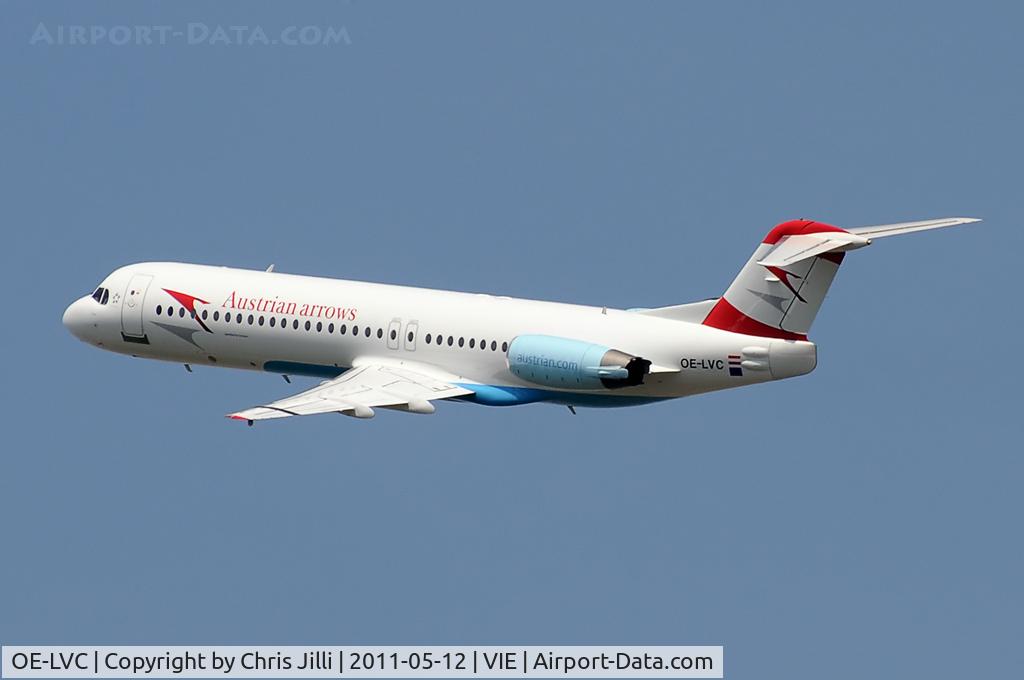 OE-LVC, 1993 Fokker 100 (F-28-0100) C/N 11446, Austrian arrows
