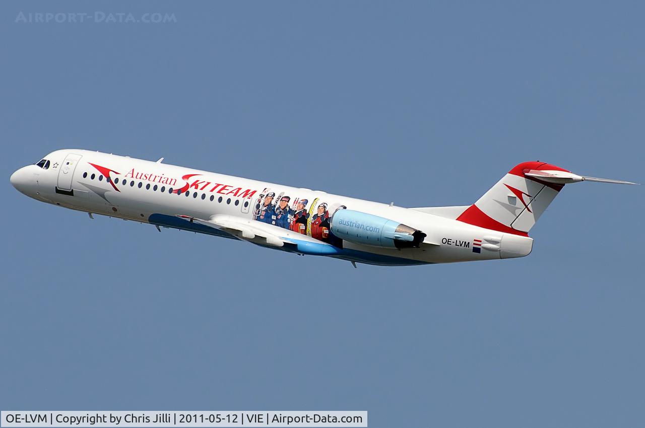 OE-LVM, 1991 Fokker F100 (F-28-0100) C/N 11361, Austrian arrows