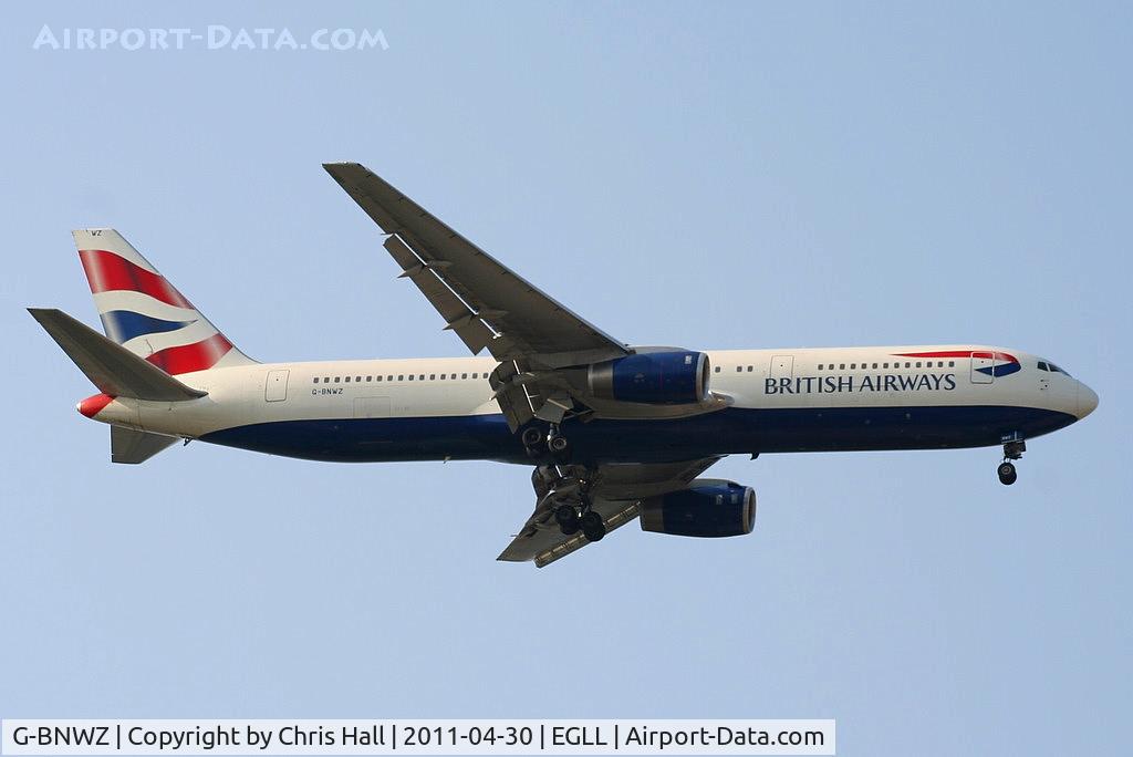 G-BNWZ, 1997 Boeing 767-336/ER C/N 25733, British Airways
