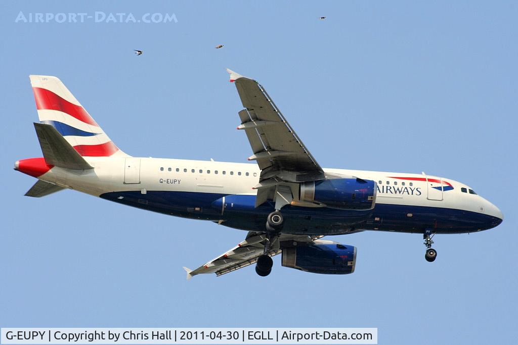 G-EUPY, 2001 Airbus A319-131 C/N 1466, British Airways