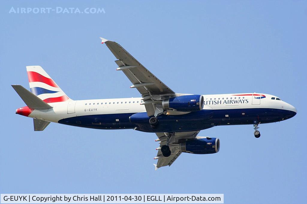 G-EUYK, 2010 Airbus A320-232 C/N 4551, British Airways