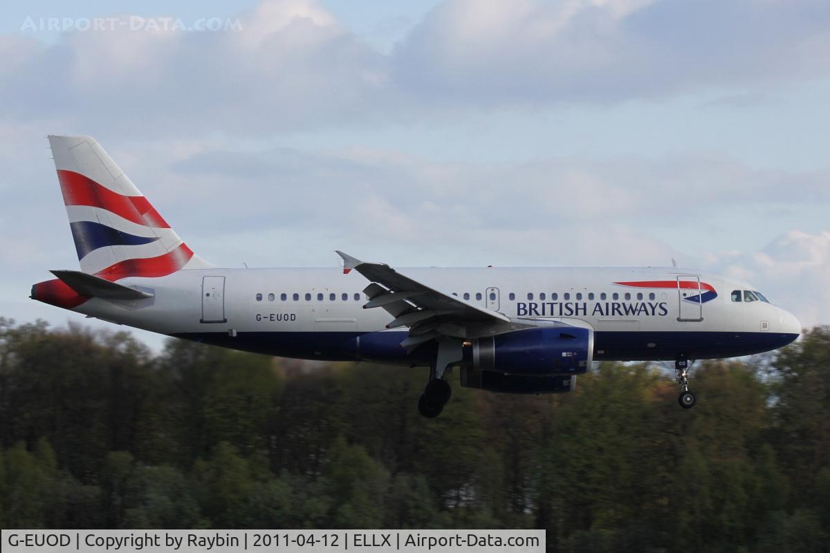 G-EUOD, 2001 Airbus A319-131 C/N 1558, Arrival from London-City